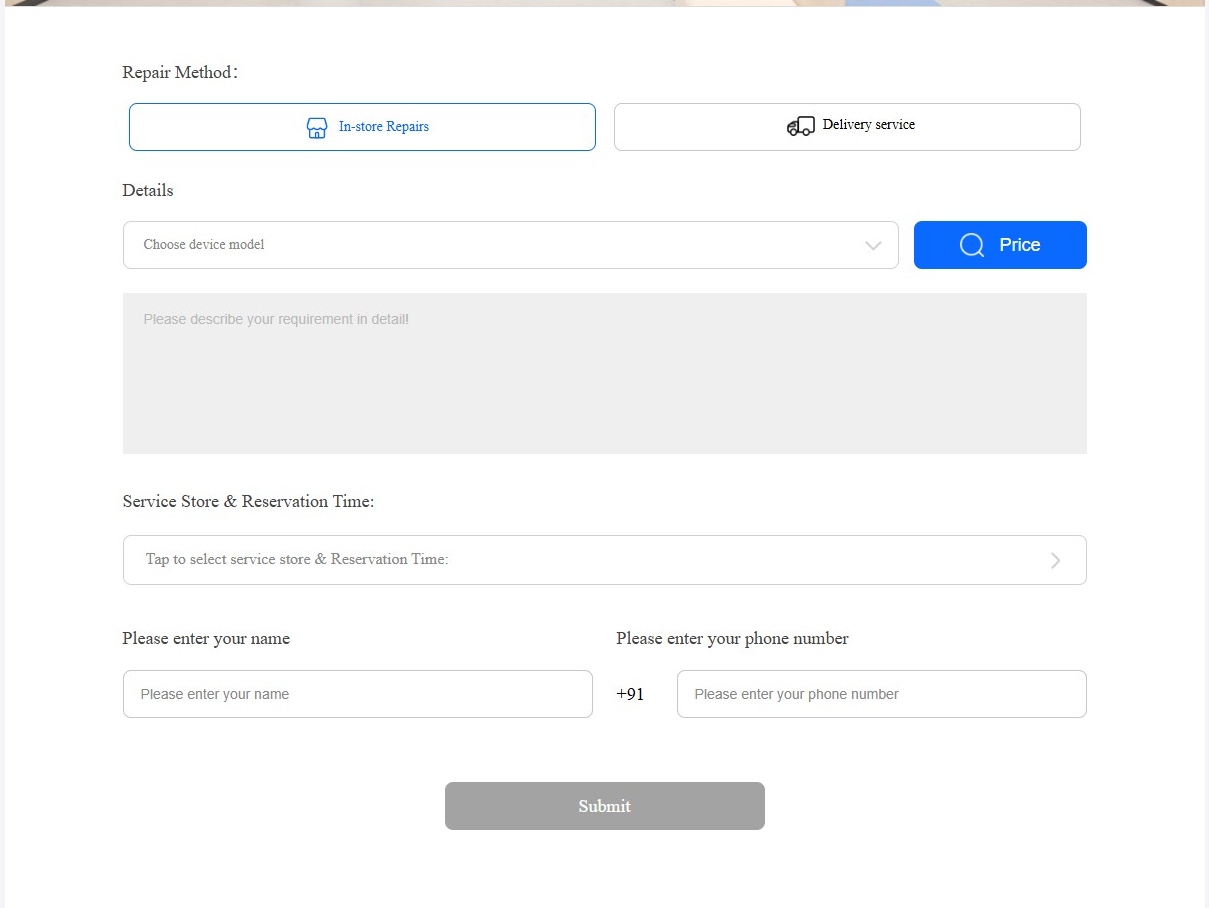 Step 2: Choose a repair method and open the model picker